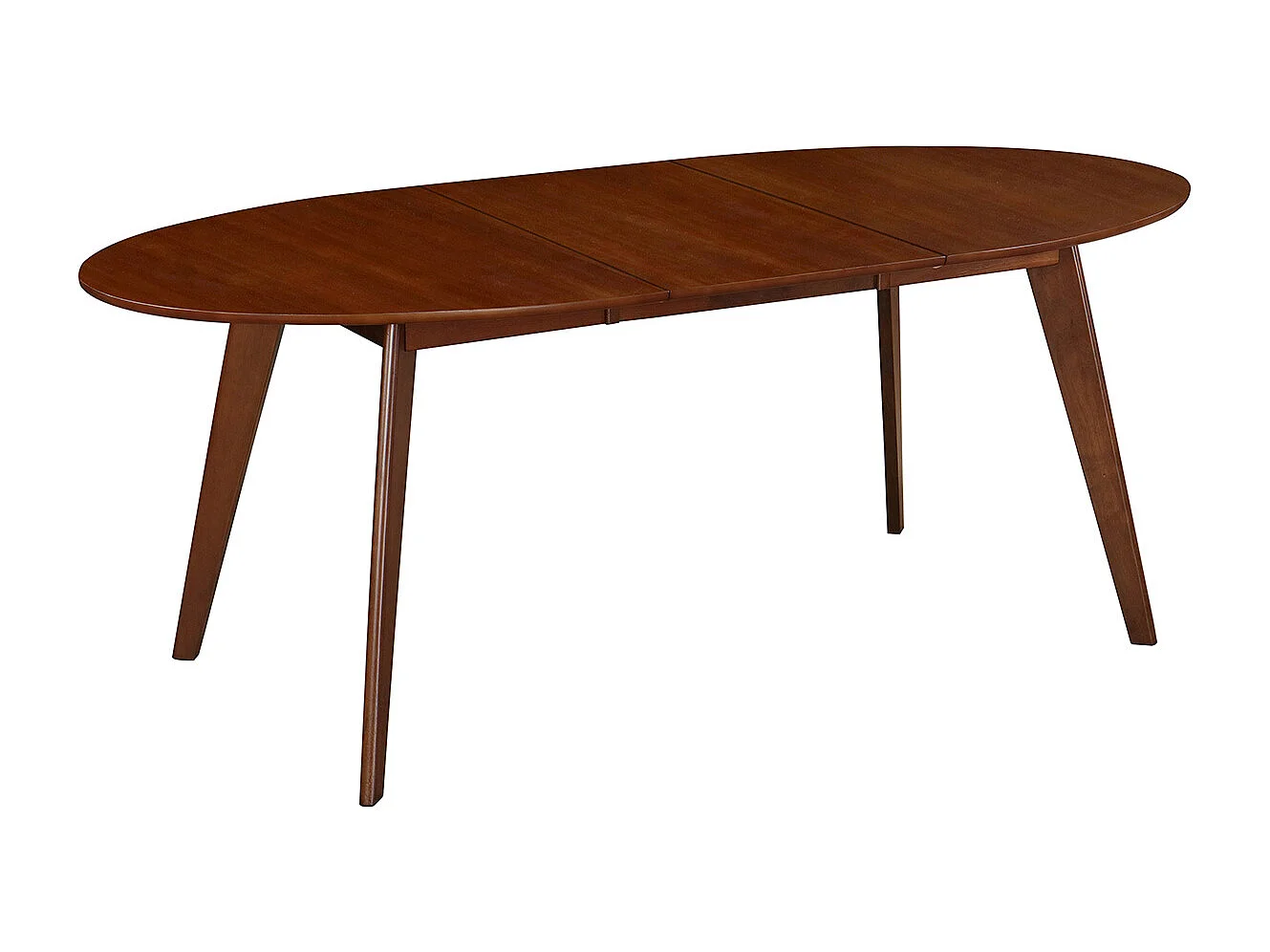 Table à manger extensible ovale en bois foncé L150-200 MARIK