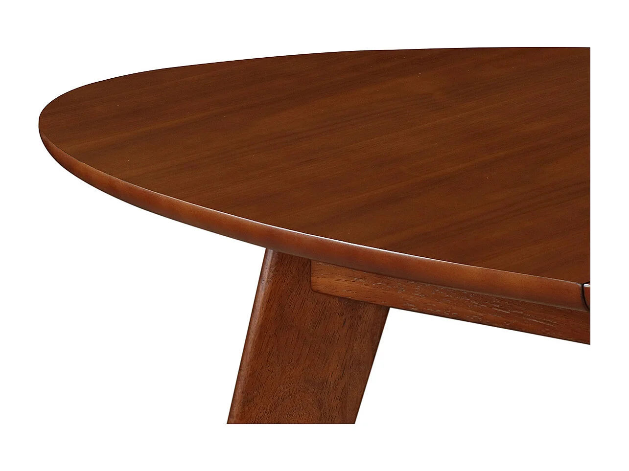 Table à manger extensible ovale en bois foncé L150-200 MARIK