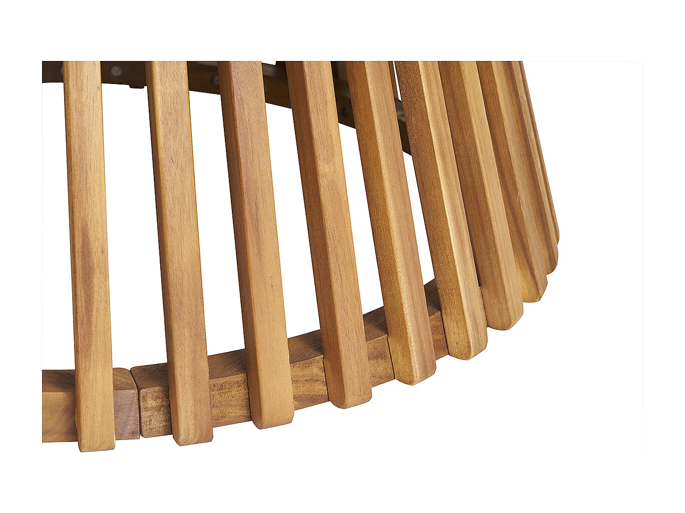 Mesa de centro de jardín redonda de madera maciza 80 cm - NASSAU