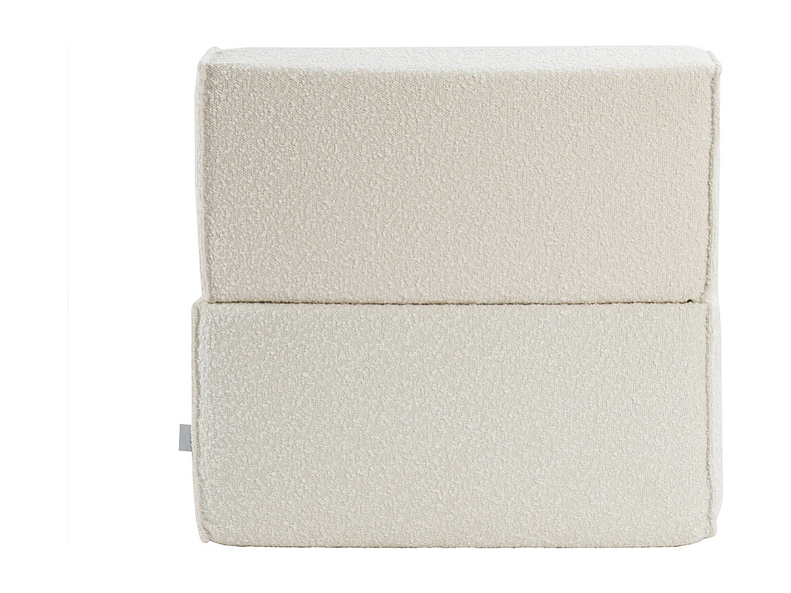 Sillón cama de 1 plaza de borreguillo blanco VICTOR