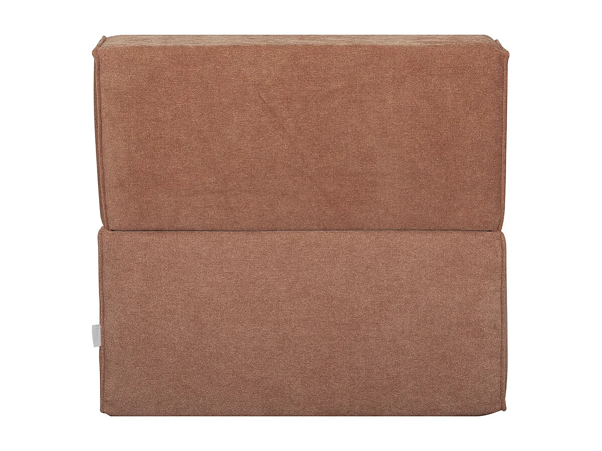 Schlafsessel aus terracotta Stoff mit Samteffekt 1-Sitzer VICTOR