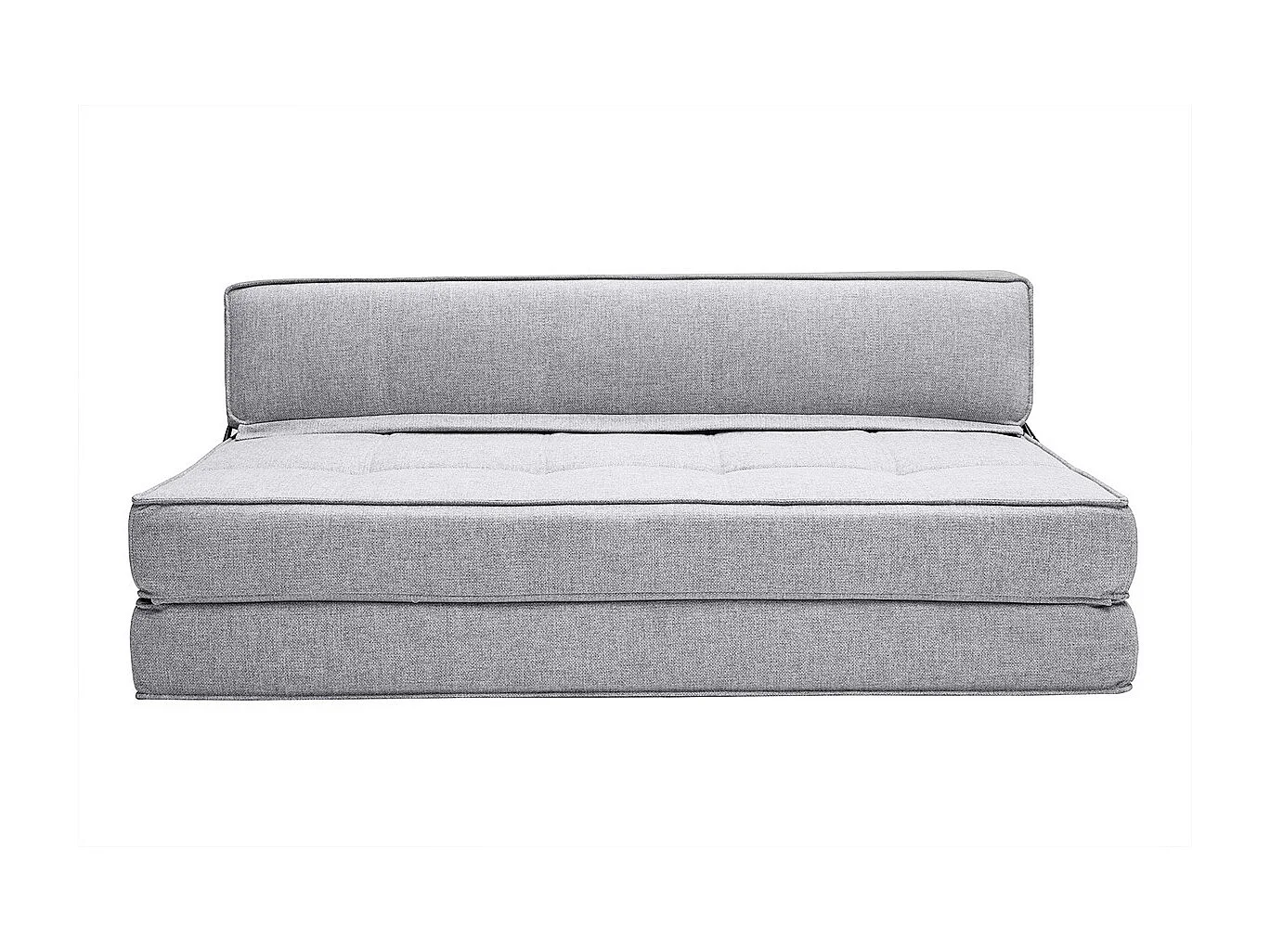 Poltrona letto 2 posti in tessuto grigio chiaro KATY