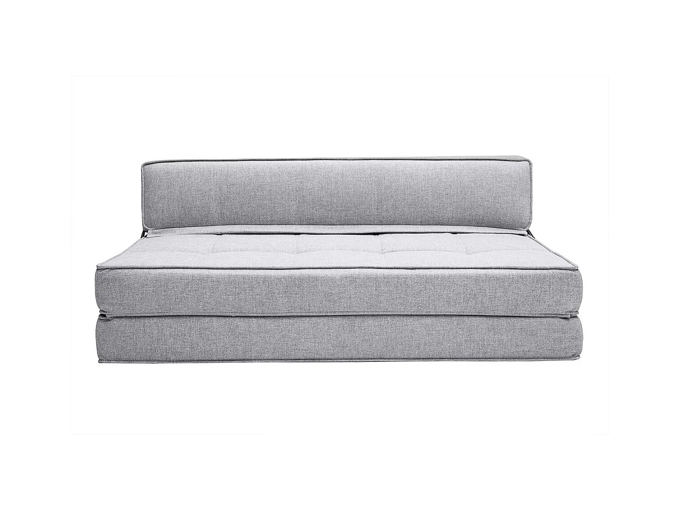 Chauffeuse 2 places convertible en tissu gris clair KATY