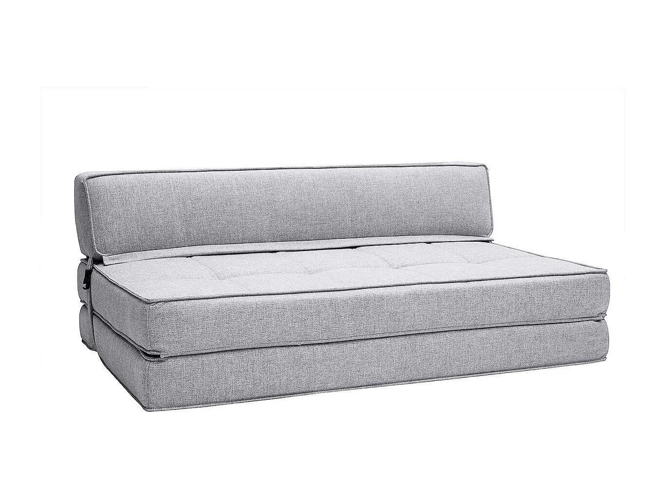 Chauffeuse 2 places convertible en tissu gris clair KATY