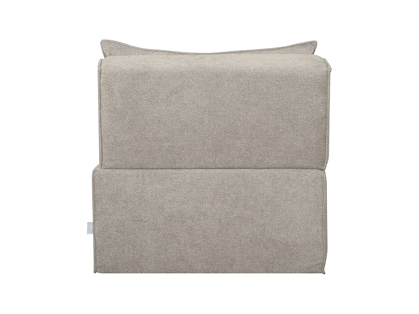 Chauffeuse 1 place convertible en tissu effet velours gris VICTOR