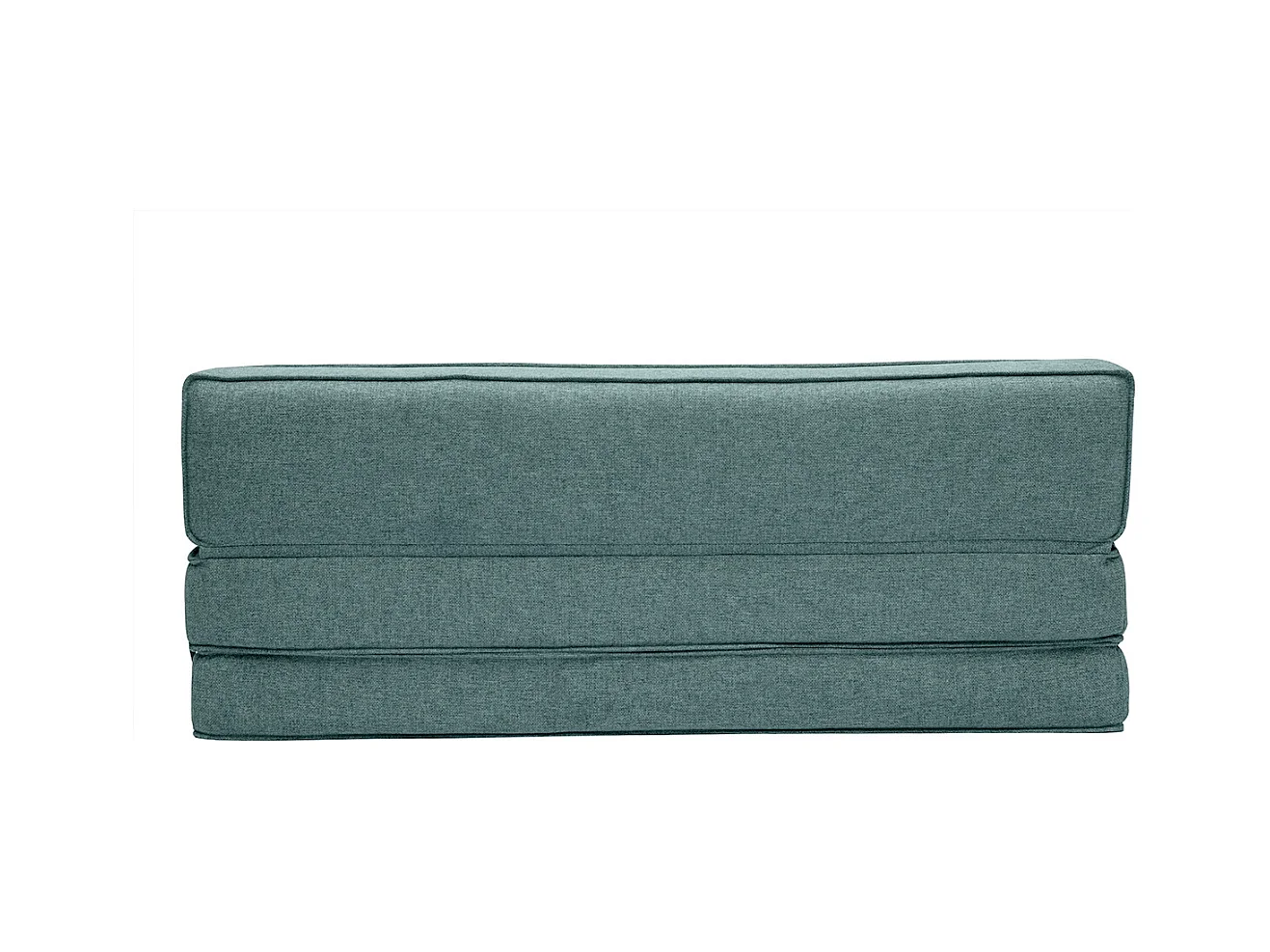 Poltrona letto 2 posti in tessuto grigio-verde KATY