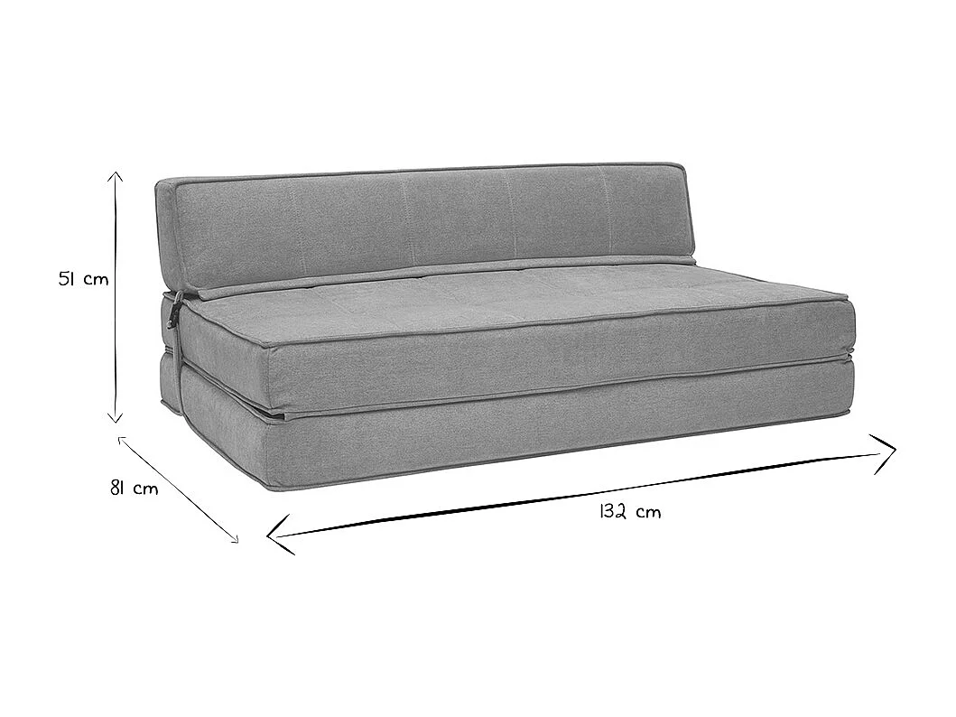 2-Sitzer Schlafsofa in senfgelbem Stoff mit Samteffekt KATY