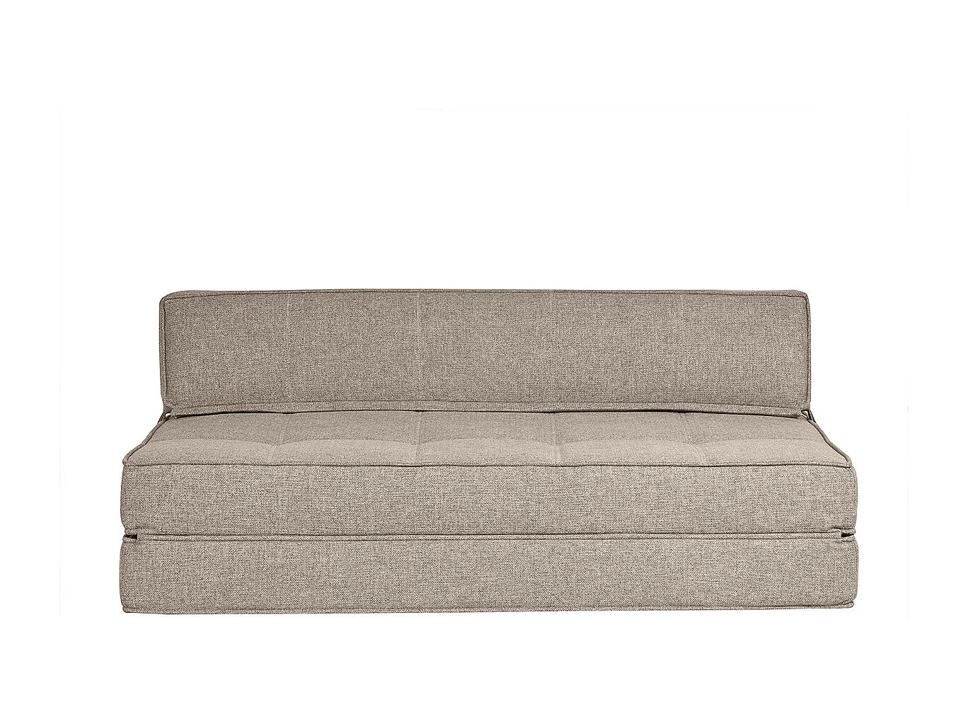 2-Sitzer-Schlafsofa taupefarbener Stoff KATY