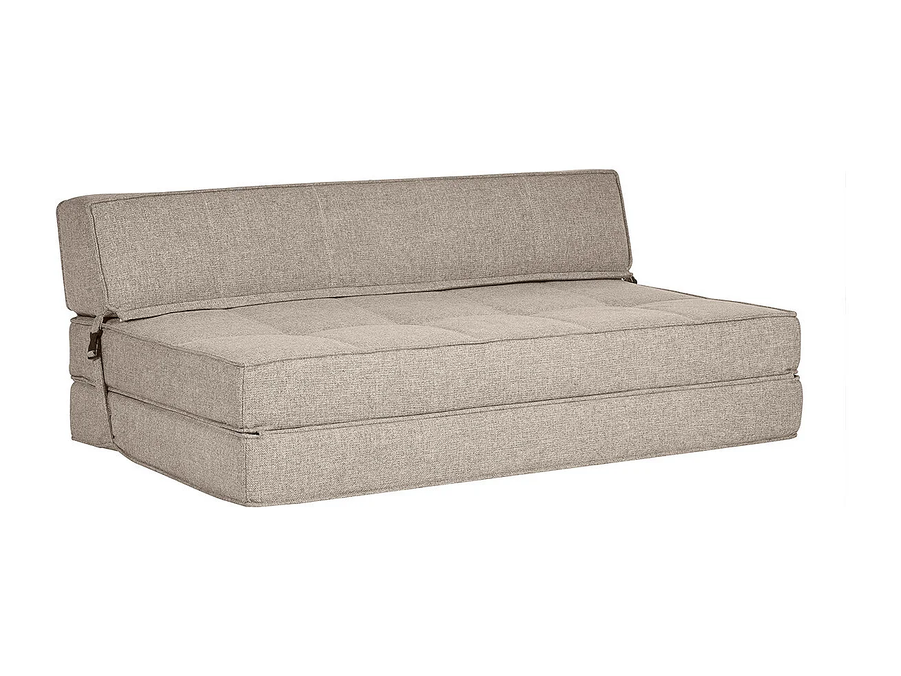 2-Sitzer-Schlafsofa taupefarbener Stoff KATY