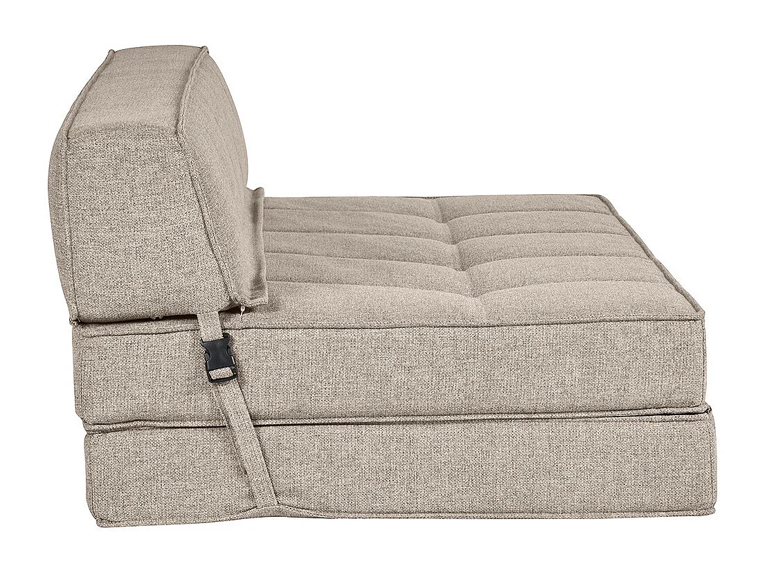 2-Sitzer-Schlafsofa taupefarbener Stoff KATY