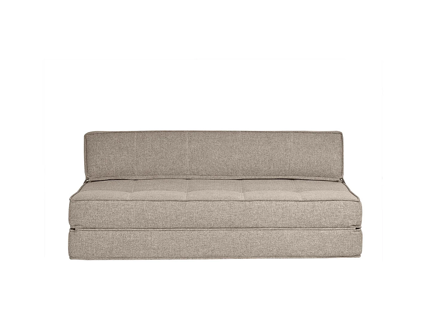 Sillón cama de 2 plazas de tela color topo KATY