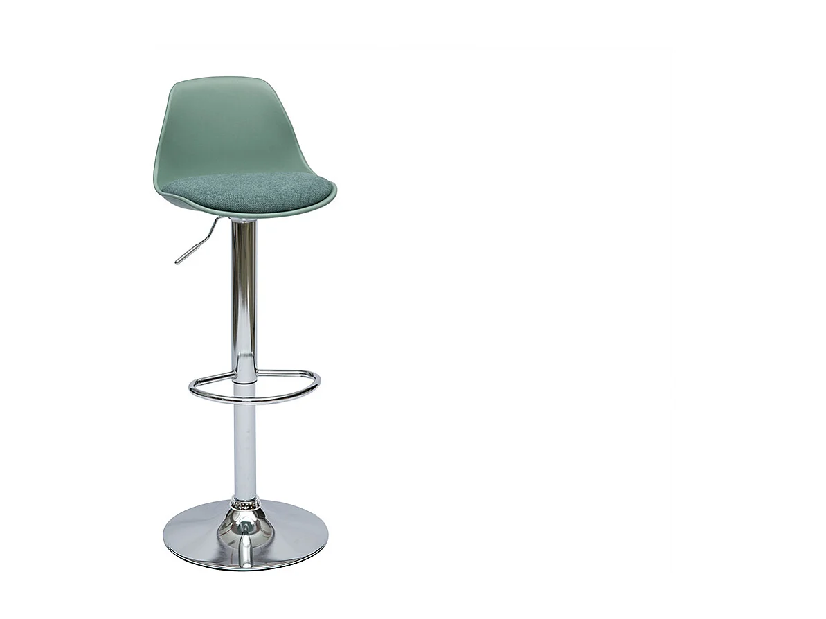 Tabourets de bar design vert de gris (lot de 2) STEEVY