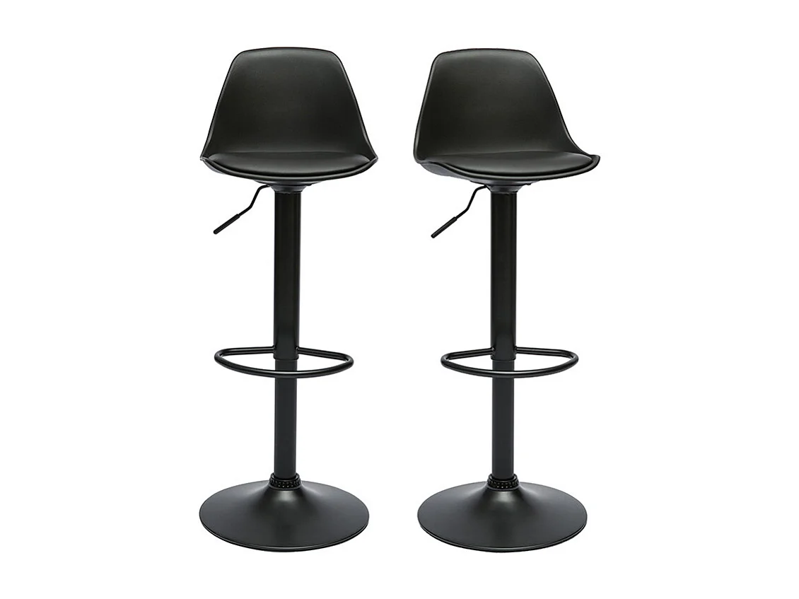 Design schwarze Barhocker (2er Set) STEEVY