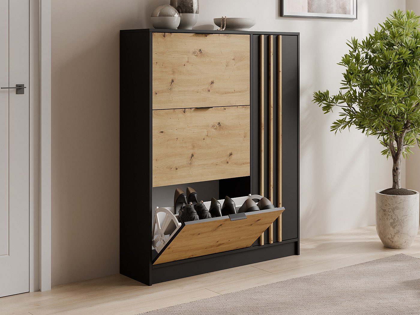 Schoenenkast 15 compartimenten Lugo - L74 cm