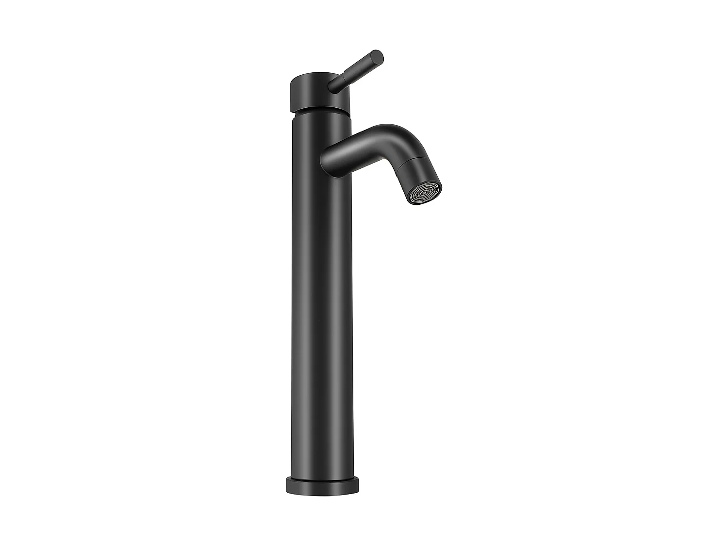 Robinet mitigeur mécanique arrondi en inox - Noir mat - H30,6 cm - SALAVAN