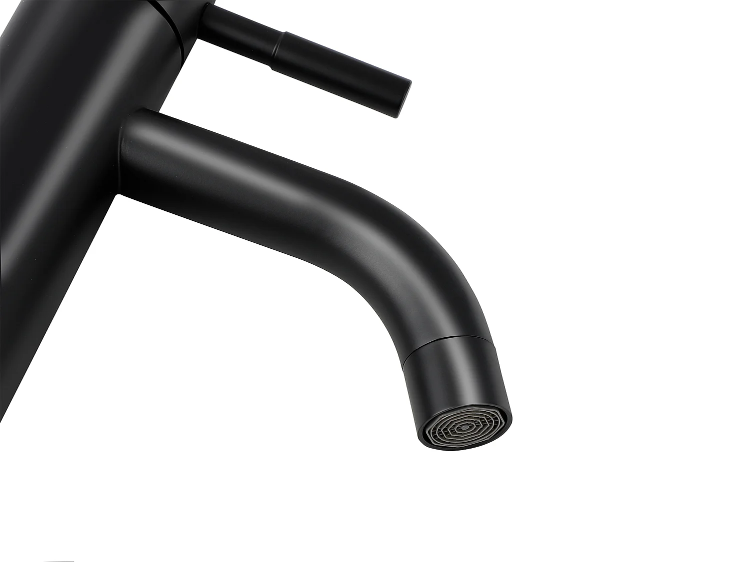 Torneira misturadora mecânica arredondada em inox - Preto mate - A 30,6 cm - SALAVAN