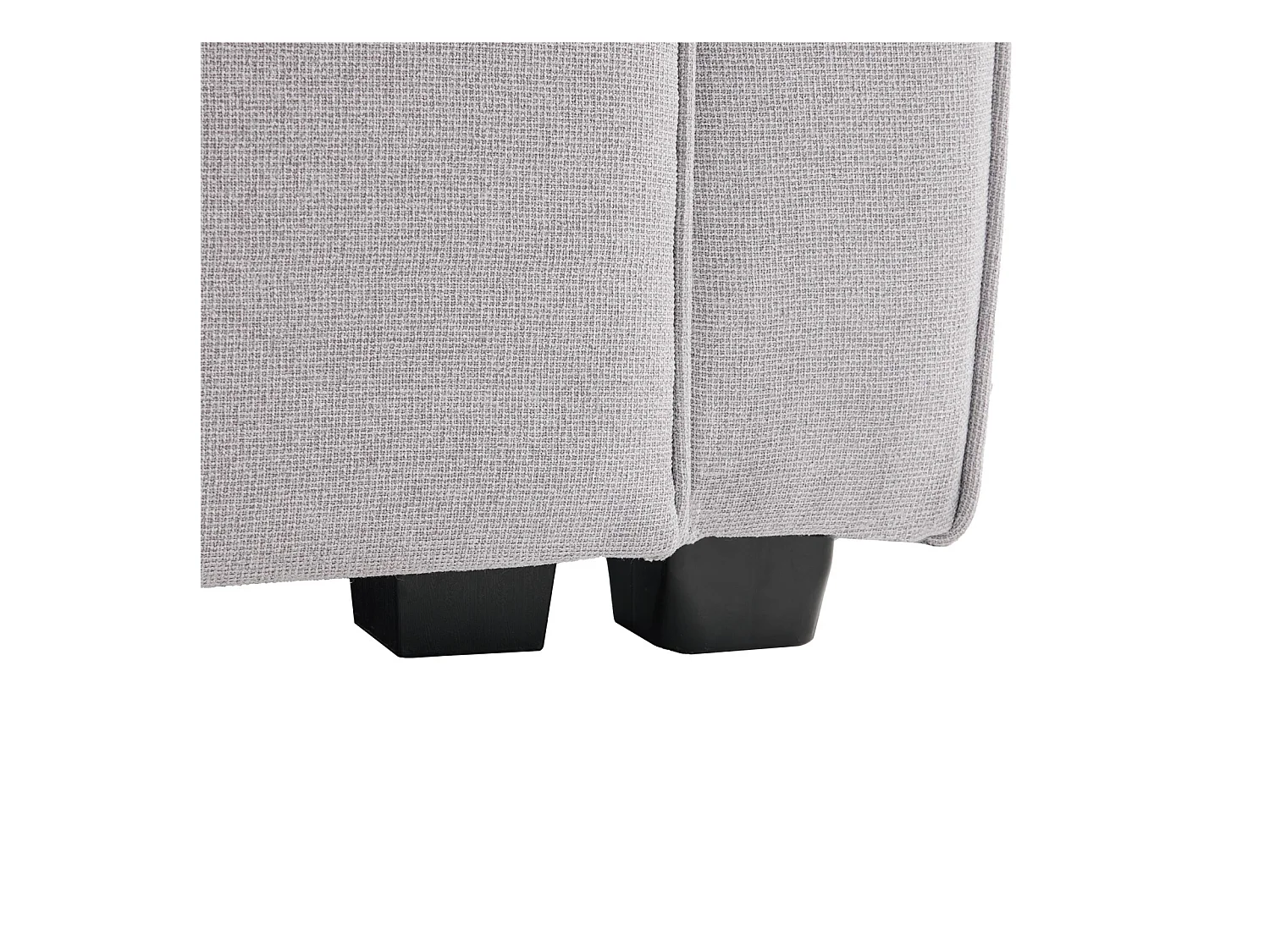 Canapé 4 places en tissu lin - avec 4 oreillers 2 ports USB et porte-gobelets - poches d'accoudoir - 290x83x88cm, Gris