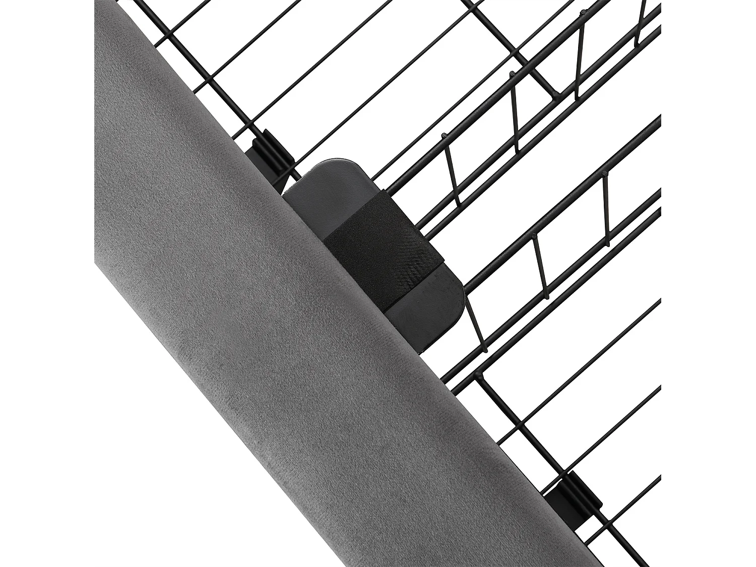 Lit coffre 140×190 cm,Lit rembourré avec sommier à lattes et tête de lit, lit double, avec 2 tiroirs, support en lattes de bois, velours, gris