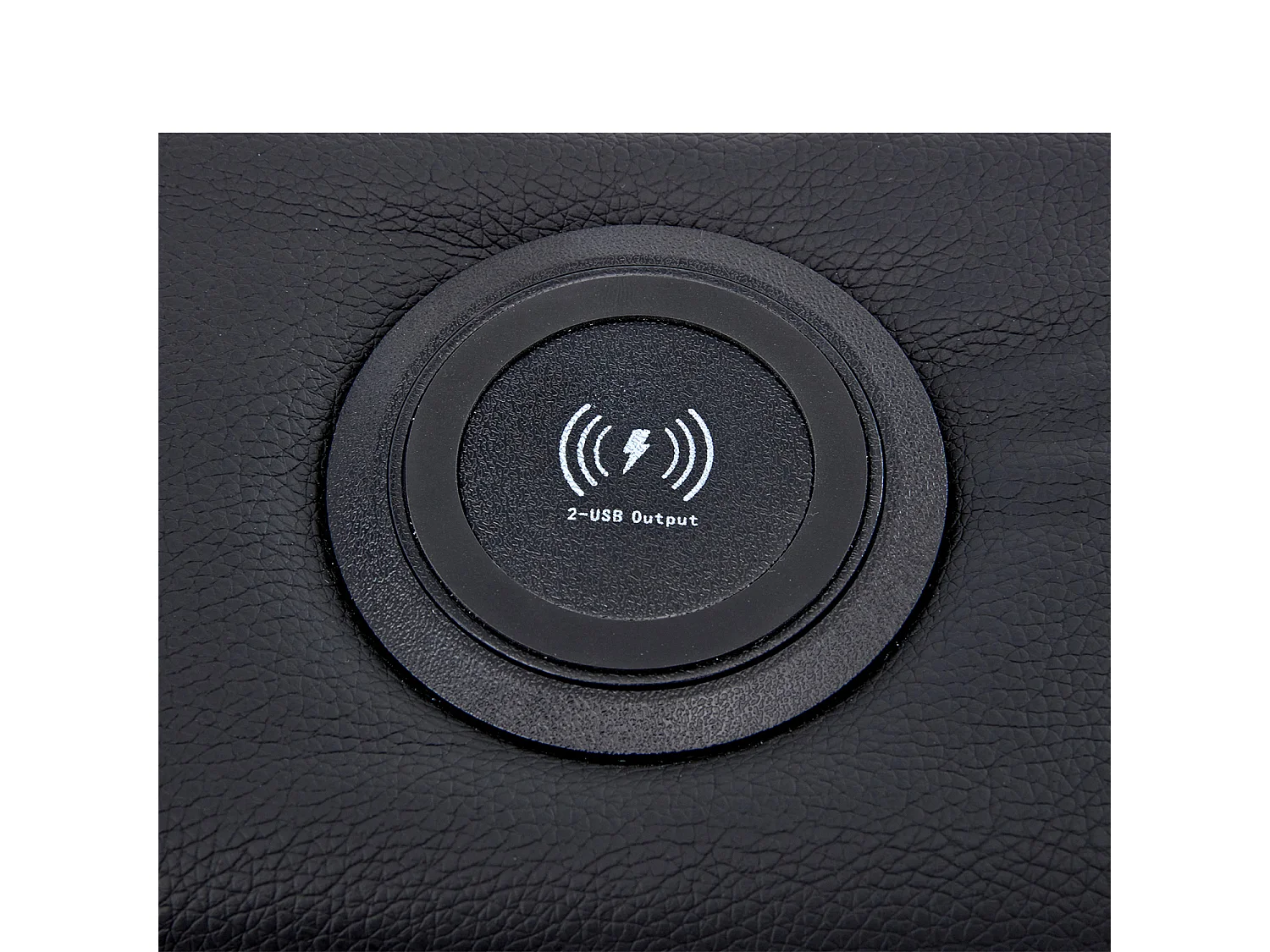 Cama estofada 160x200cm, com entrada USB, iluminação LED e espaço de arrumação, sem colchão, PU, preta