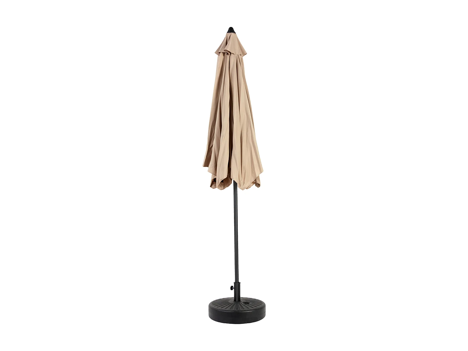 Gedeporteerd parasol voor strandtuin balkon - staal en 100% polyester stof - zonder basis - 264x264x250cm - kaki