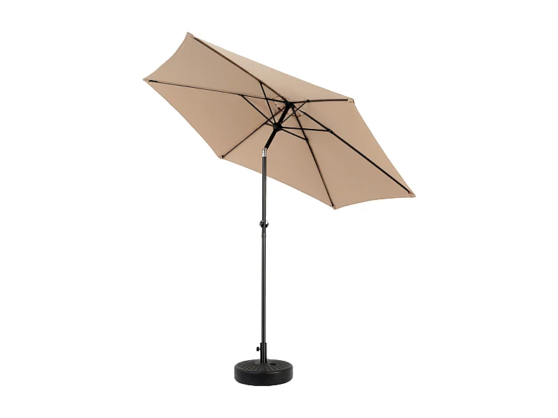 Parasol déporté pour balcon jardin plage - en acier et 100% tissu polyester - Sans Base - 264x264x250cm - Kaki