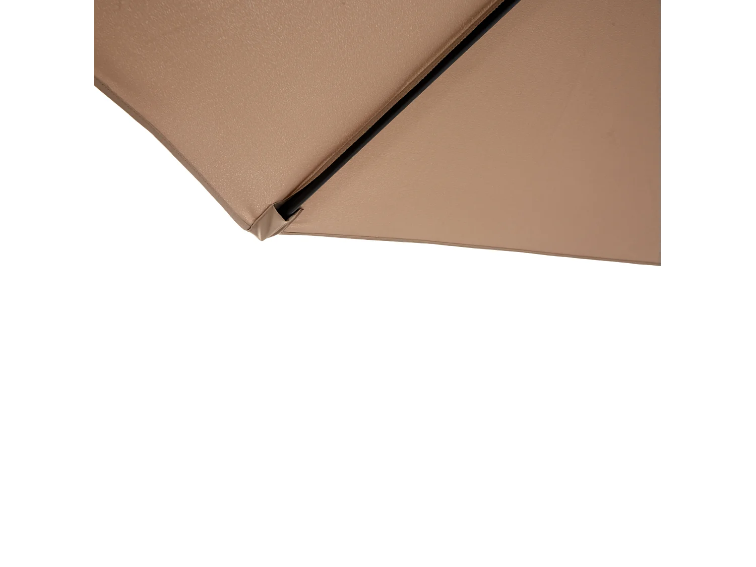 Parasolo in acciaio deportato - Tessuto di poliestere 100% - per balcone da giardino sulla spiaggia - senza base - 294x294x250cm - kaki