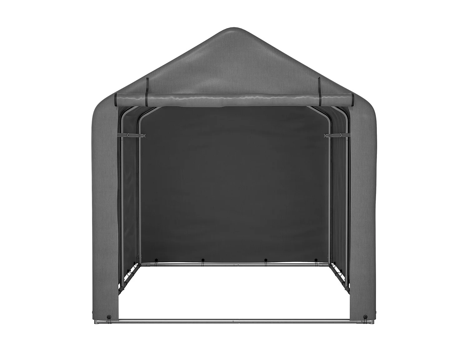 Gardenopvang - Gegalvaniseerd stalen metalen frame en PE -stof - Garage - 160x220x165cm - Grijs