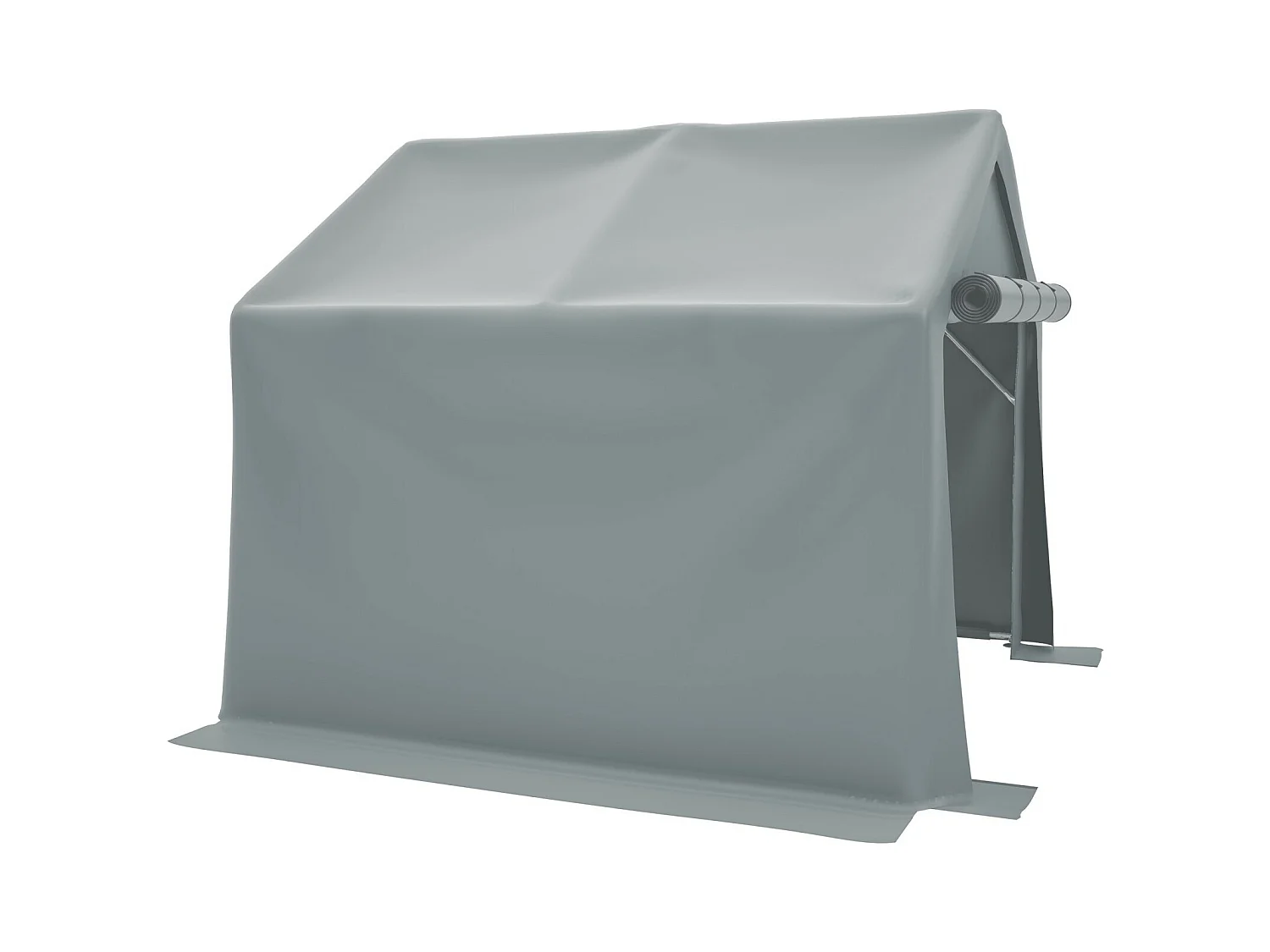 Gardenopvang - Gegalvaniseerd stalen metalen frame en PE -stof - Garage - 244x241x217cm - Grijs