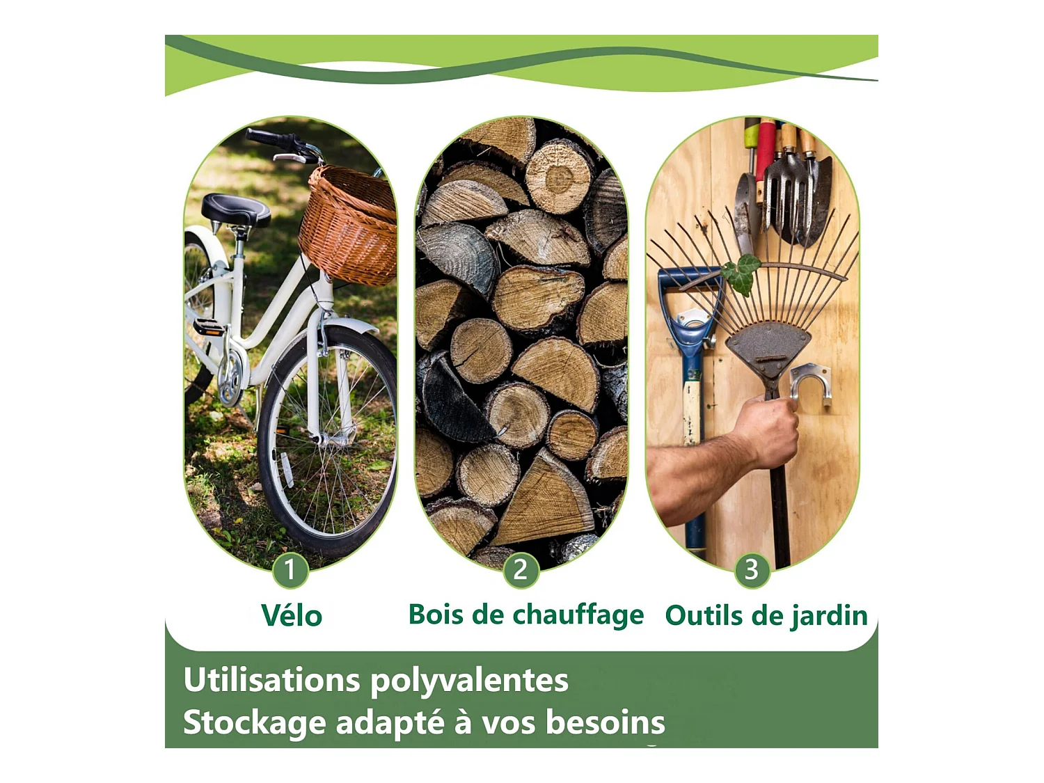 Gardenopvang - Gegalvaniseerd stalen metalen frame en PE -stof - Garage - 244x241x217cm - Grijs