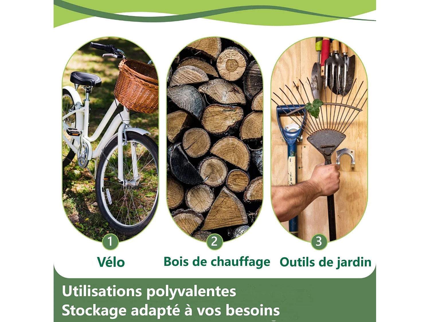 Gartenschutz - verzinkter Stahlmetallrahmen und PE -Stoff - Garage - 244x241x217cm - Grau