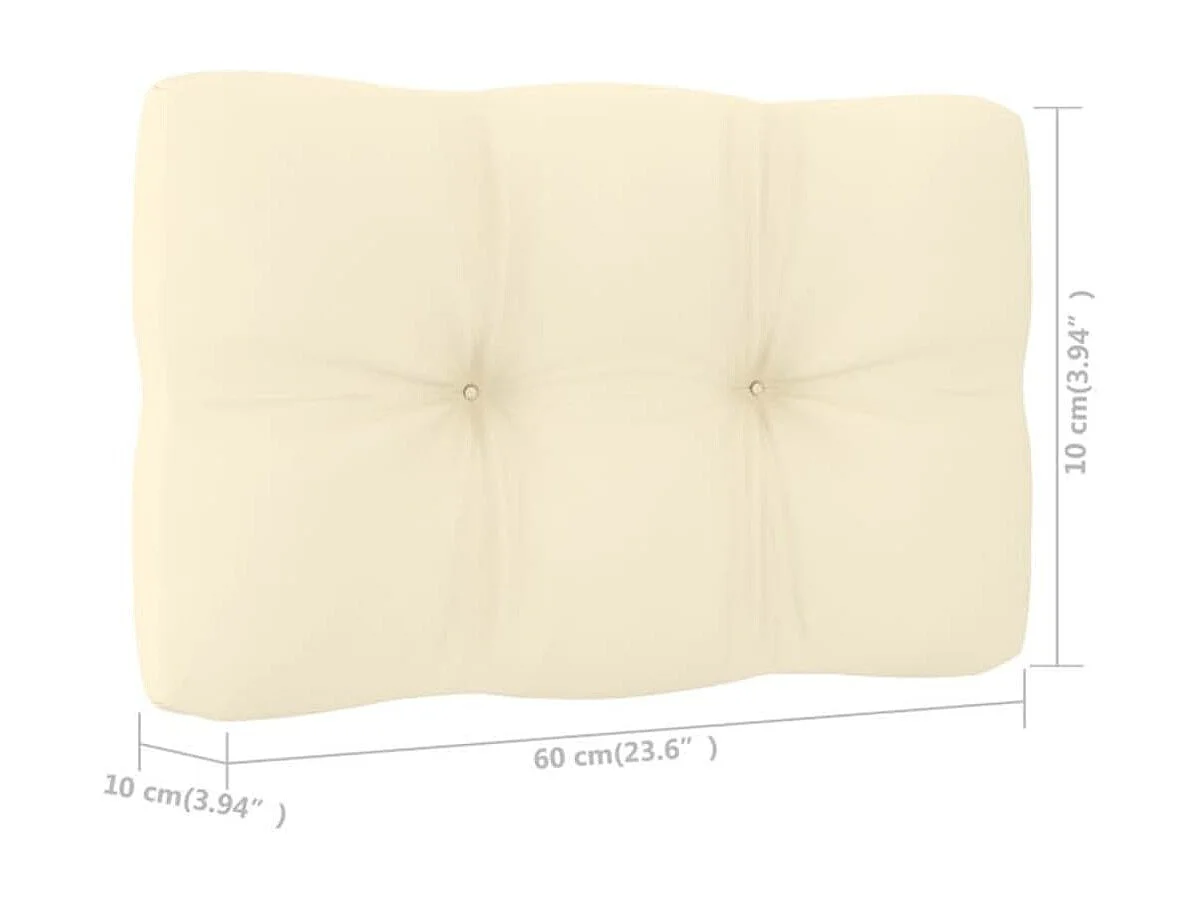 Salon de jardin 3 pcs avec coussins bois de pin imprégné