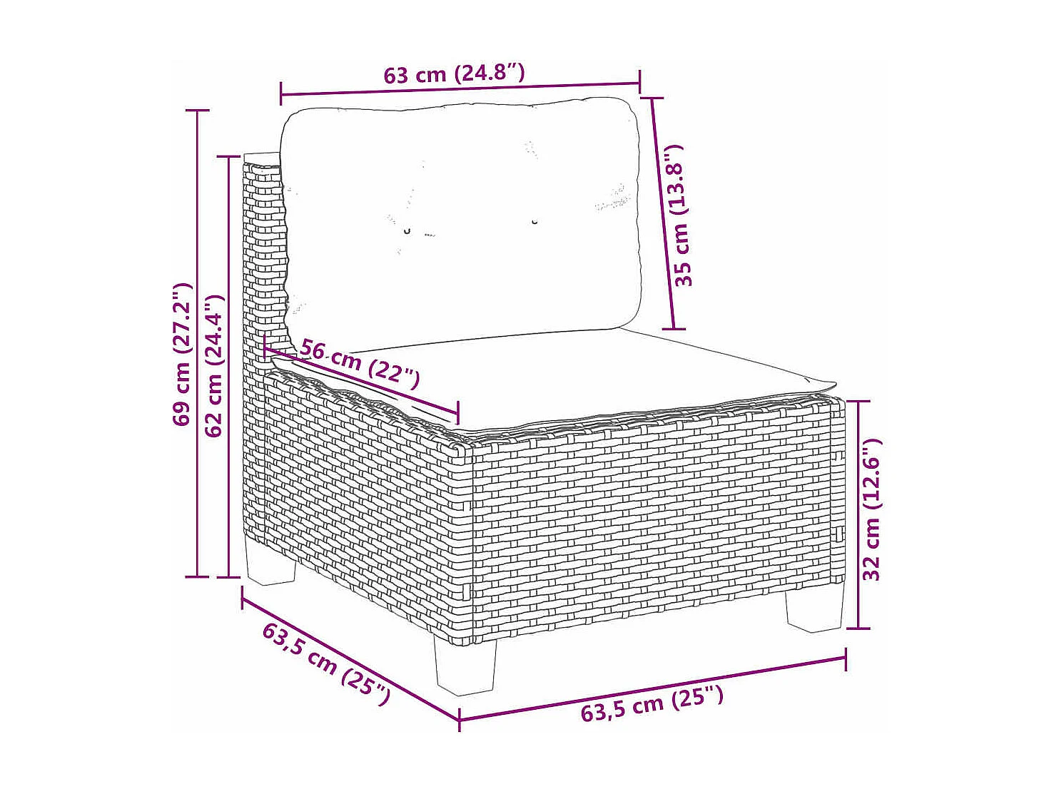 Set mobili da giardino con cuscini 10 pz beige resina intrecciata