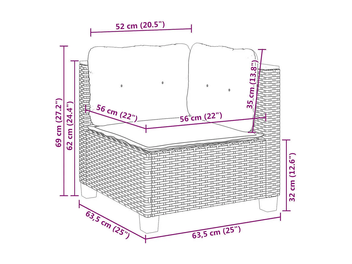 Salon de jardin avec coussins 6 pcs beige résine tressée