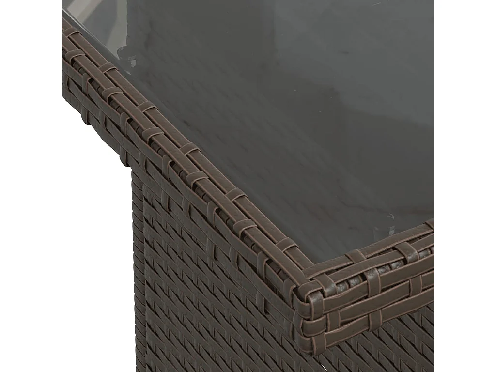 Muebles de jardín y cojines 11 uds resina tejida marrón