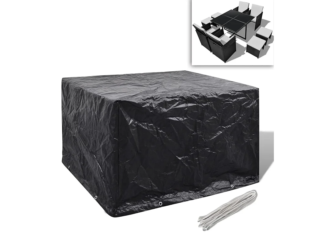 Housse de salon de jardin 8 ?illets 113x113x73 cm