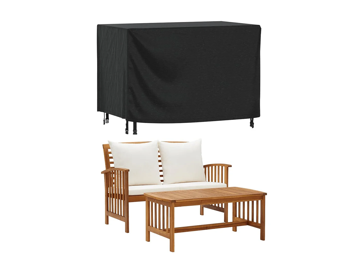 Fundas para muebles de jardín 2 uds 140x70x90 cm impermeable 420D