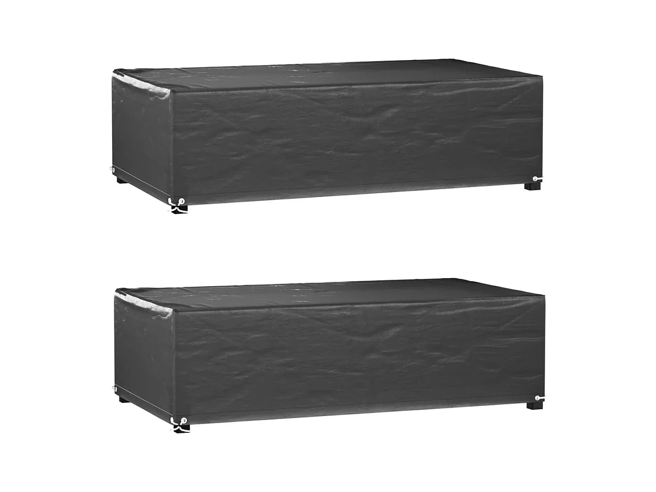 Housses salon de jardin 2pcs 8?illets 125x70x35cm rectangulaire
