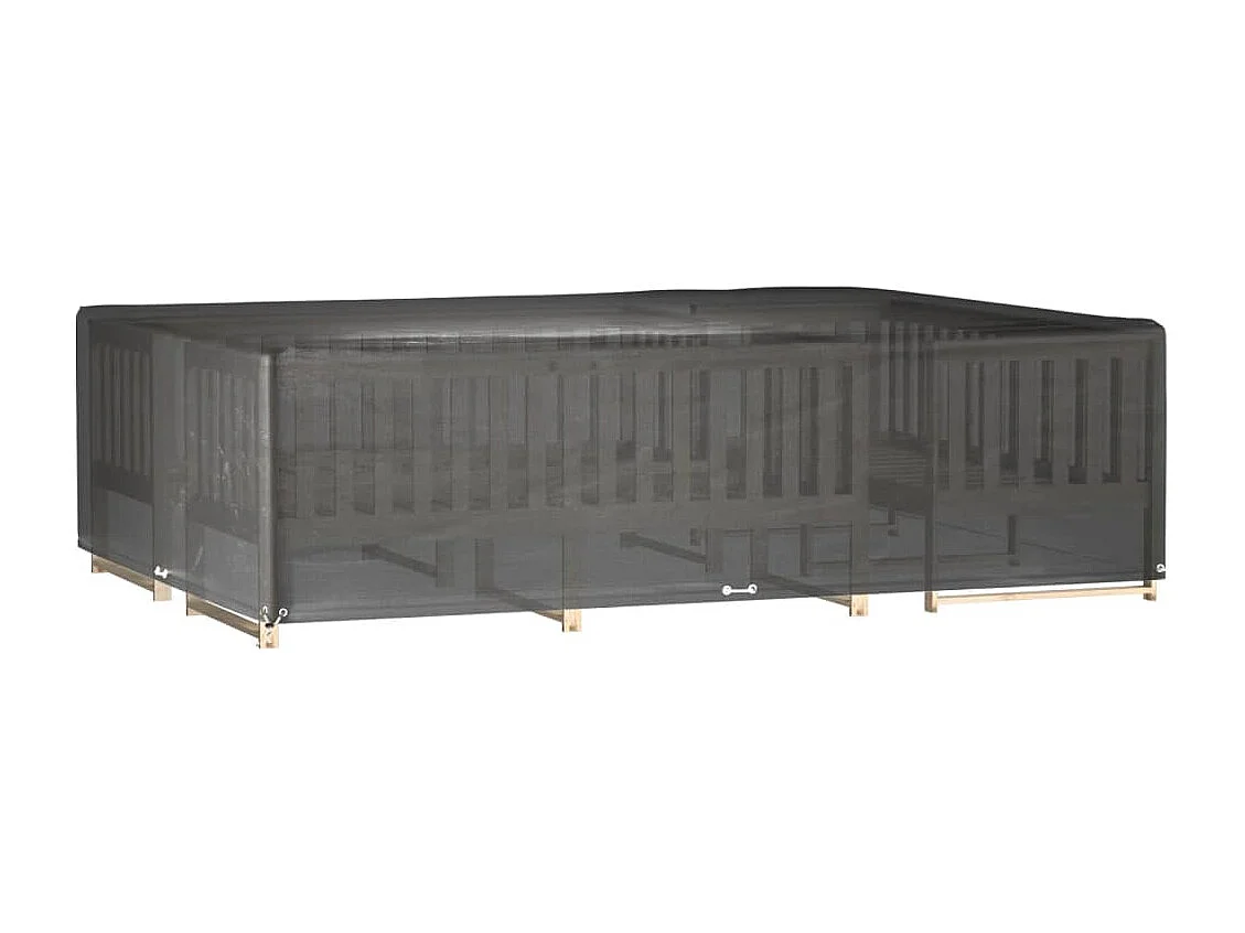 Housses de salon de jardin 2 pcs 16 ?illets rectangulaire