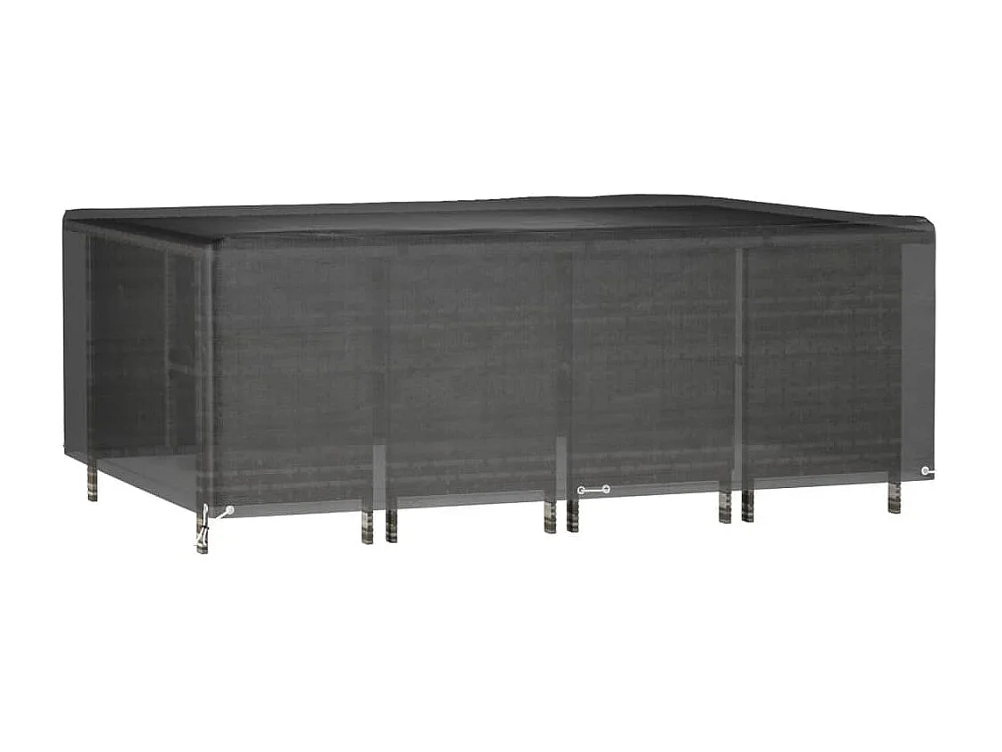 Capa para móveis de jardim 12 ilhós 240x180x80cm retangular