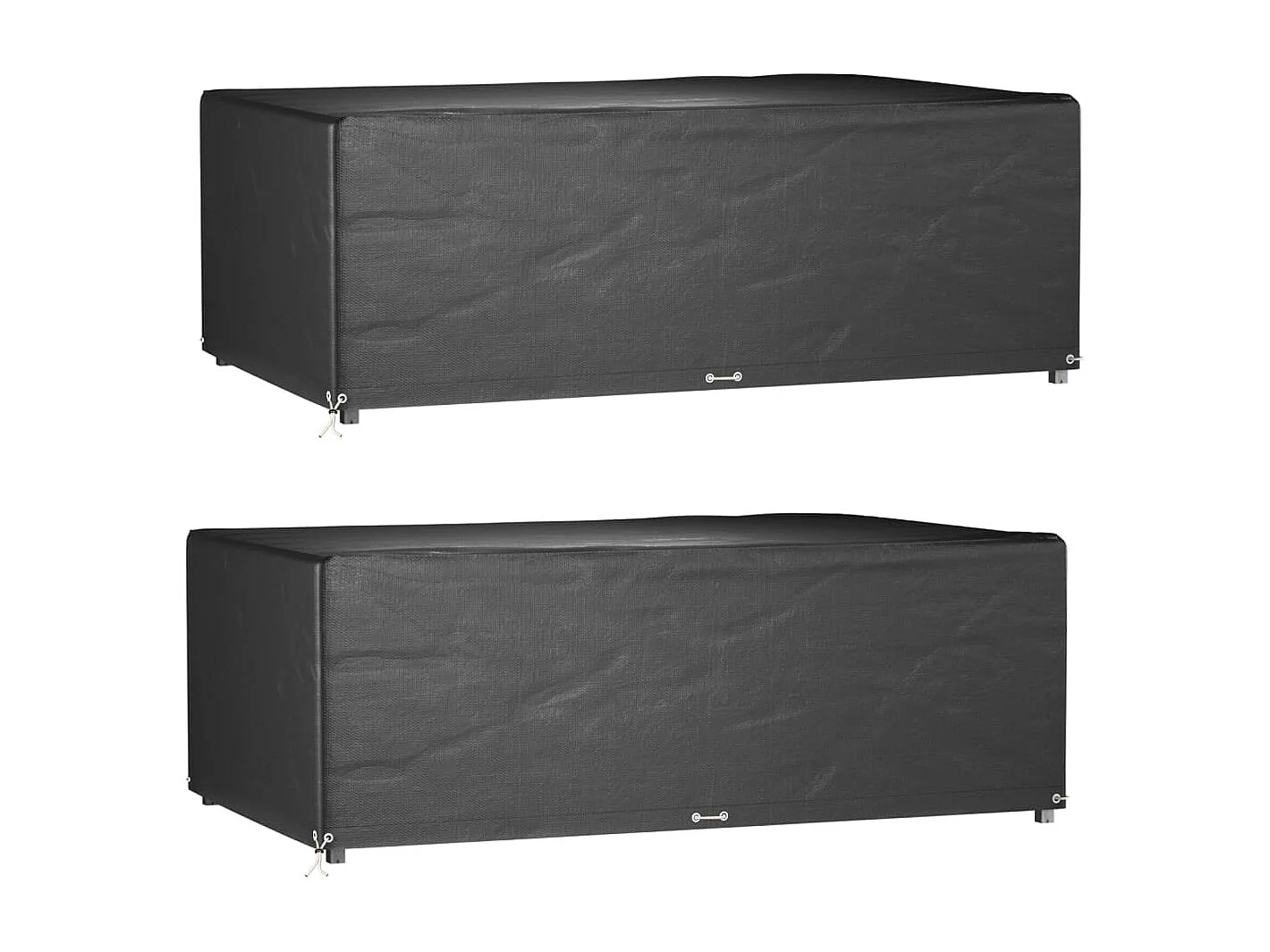 Housses de salon de jardin 2 pcs 12 ?illets rectangulaire