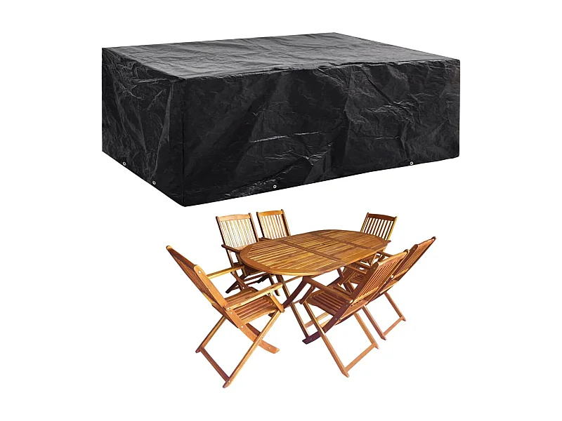 Housse de salon de jardin 8 ?illets 242x162x100 cm