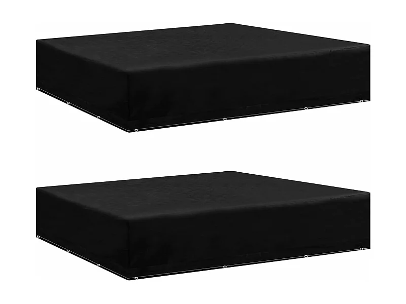 Fundas para muebles de jardín 2 uds 12 ojales 250x250x70 cm