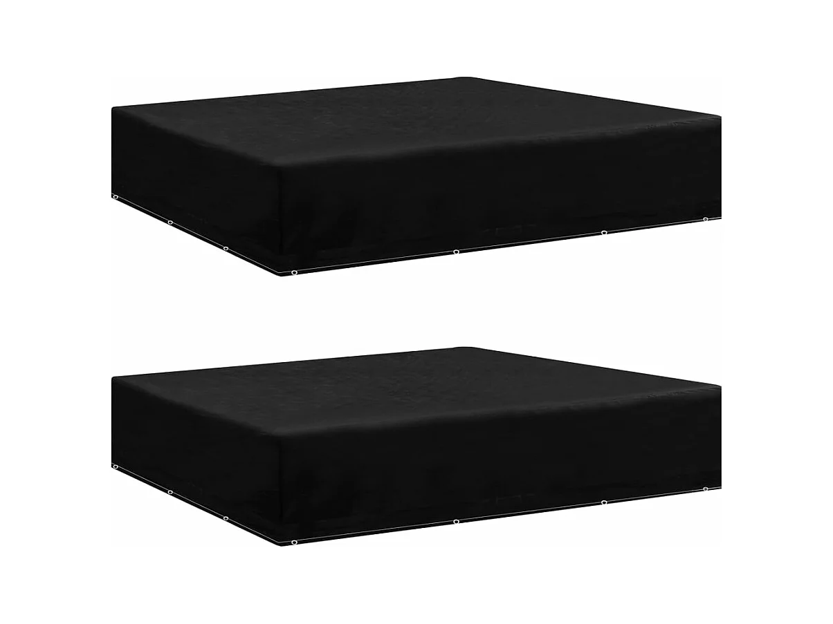 Housses de salon de jardin 2 pcs 12 ?illets 250x250x70 cm