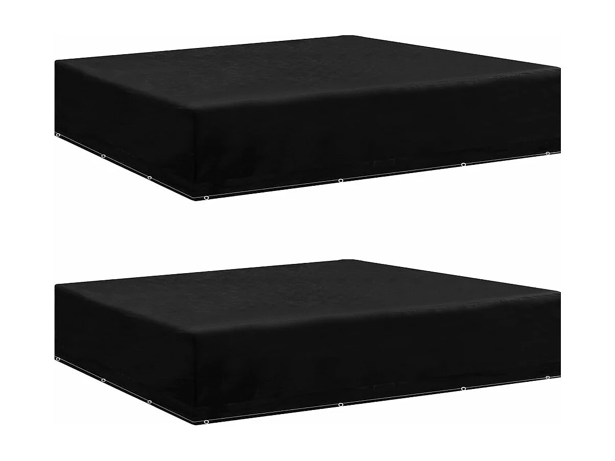 Housses de salon de jardin 2 pcs 12 ?illets 250x250x70 cm
