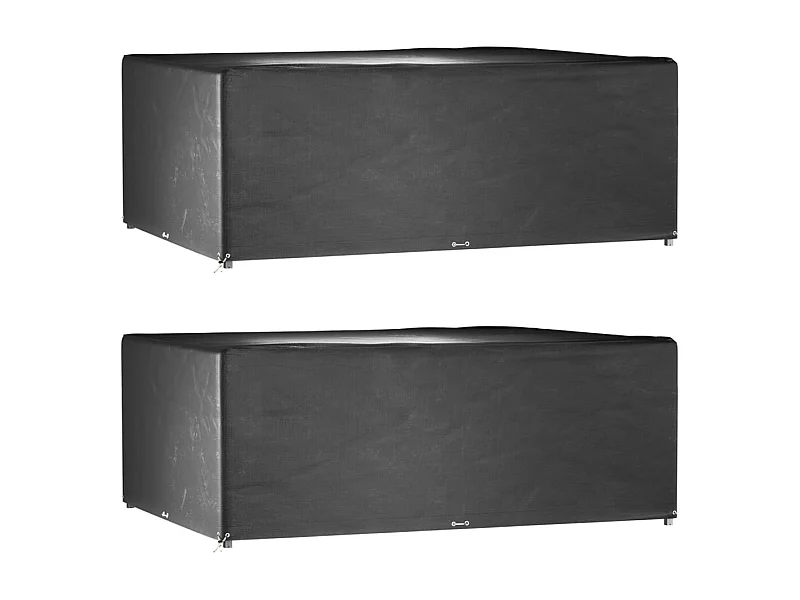 Housses de salon de jardin 2 pcs 16 ?illets rectangulaire