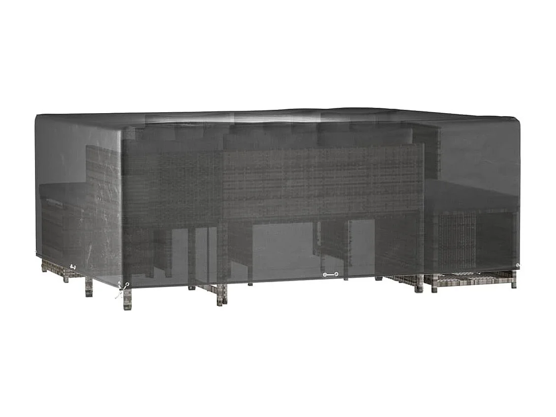 Housses de salon de jardin 2 pcs 16 ?illets rectangulaire