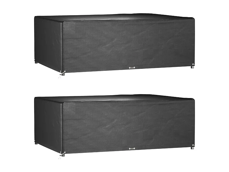 Housses de salon de jardin 2 pcs 12 ?illets rectangulaire