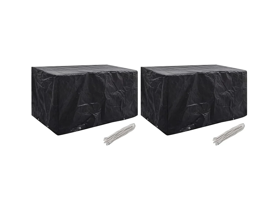 Housses de salon de jardin 2 pcs 8 ?illets 180x70x90 cm