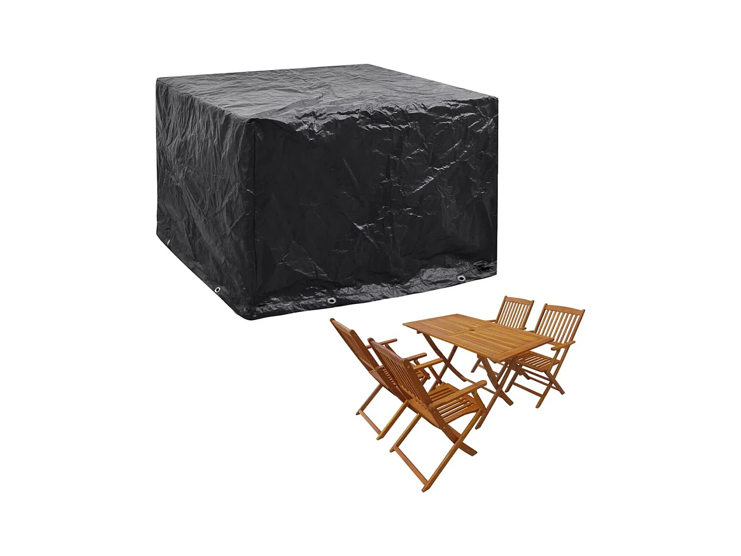 Housse de salon de jardin 8 ?illets 122x112x98 cm