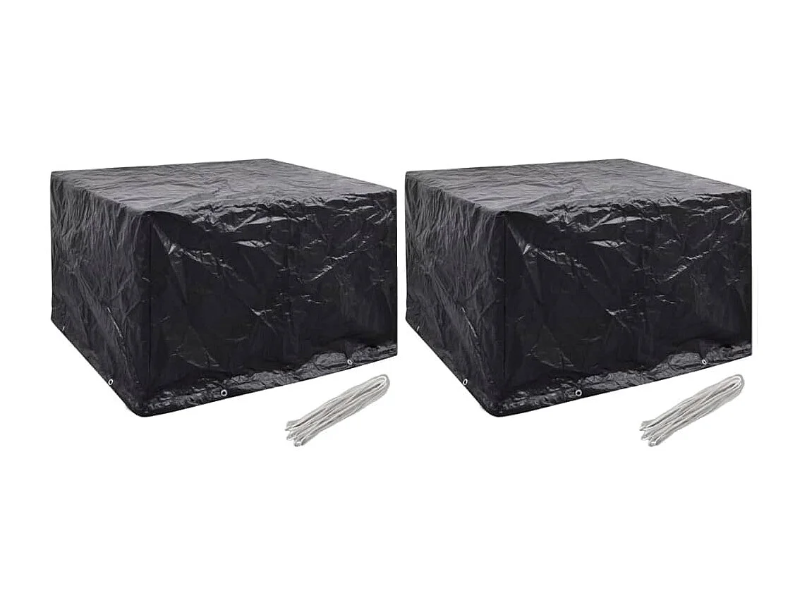 Tuinmeubelhoezen 2 stuks 8 ogen 135x135x90 cm